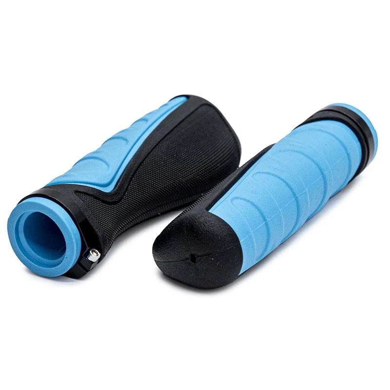 poignée en silicone bleu ergonomique avec blocage