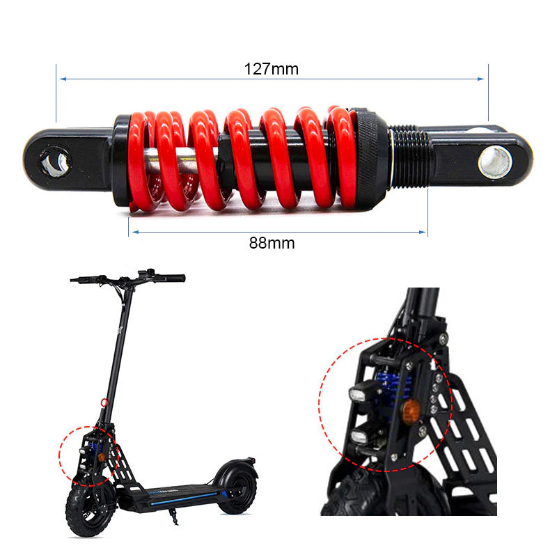 suspension avant rouge pour ecoxtrem